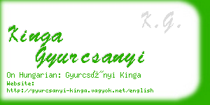 kinga gyurcsanyi business card